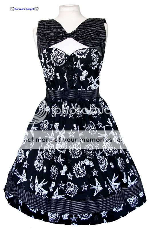 Living Dead Souls - Polka Dot Tattoo Dress