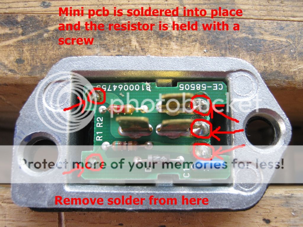 Repairing a faulty fan resistor/semiconductor replacement Nissan