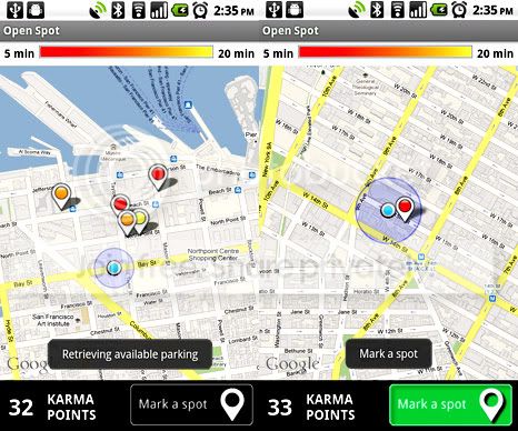 Open Spot: Phone application for Android version 2.0 to find a parking spot Open Spot: Phone application for Android version 2.0 to find a parking spot